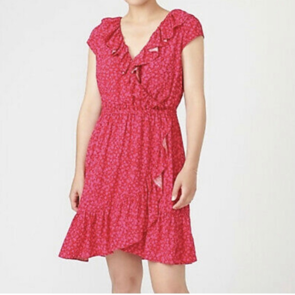 Jcrew V-neck Ruffle Dress